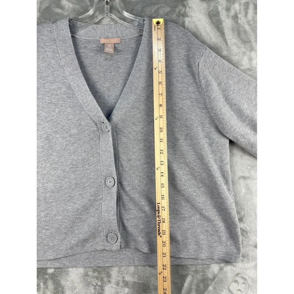 H&M Pant Set Womens S Loungewear Gray Knit Cardigan Wide Leg EUC